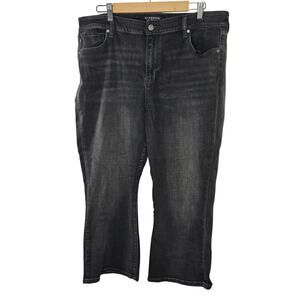 Liverpool Distressed Wider Leg The Crop Flare Denim Jeans Size 36/16